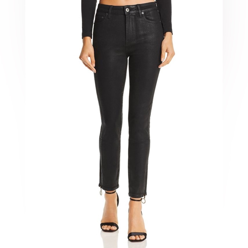 Pistola Haze Side-zip Coated Cigarette Jeans In Foreshadow